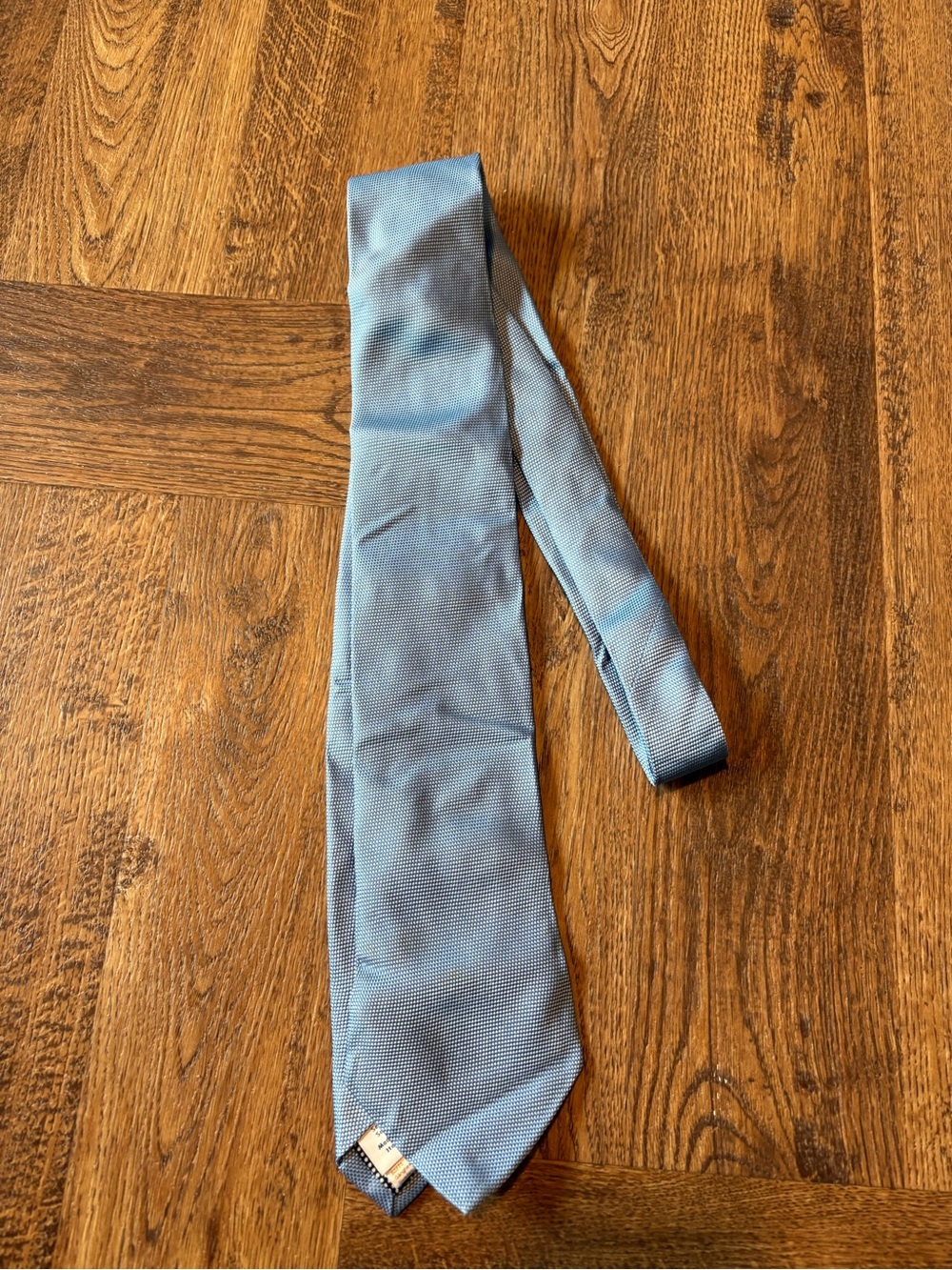 Eton Blue Silk Basketweave Men's Necktie